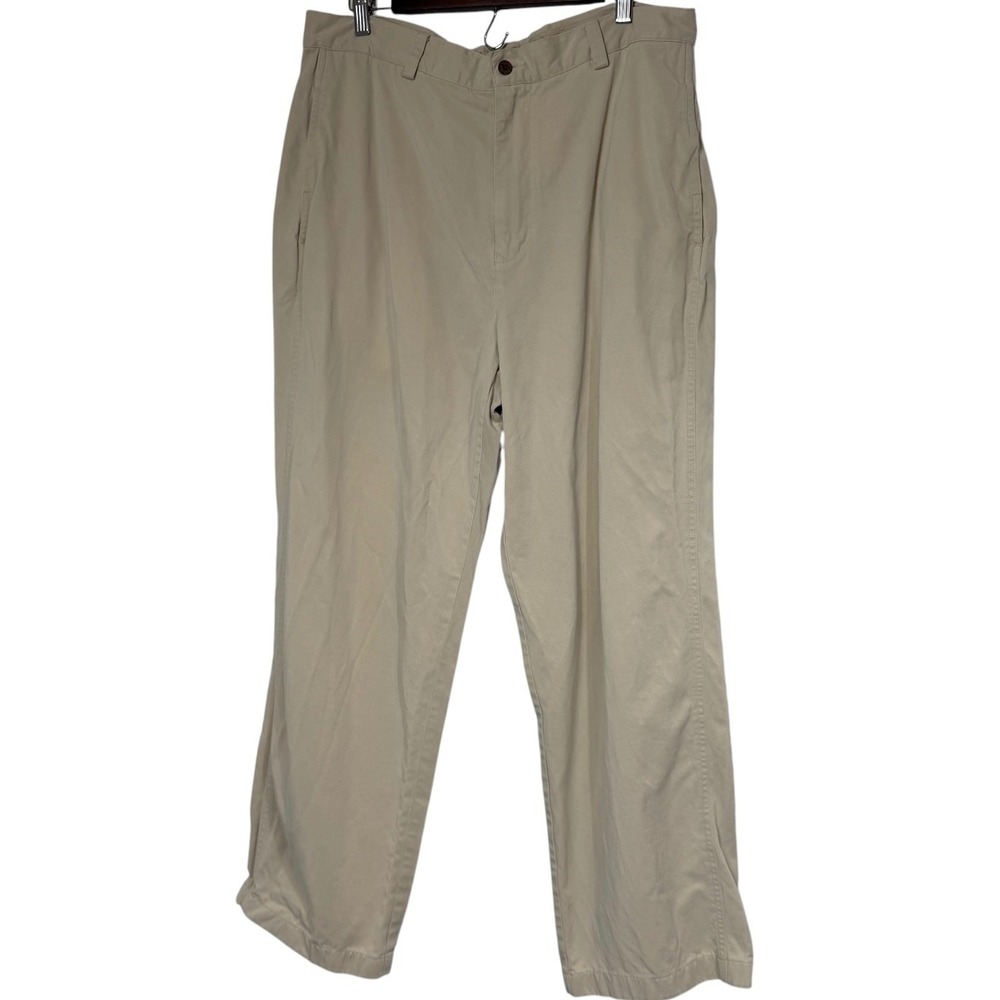 Tommy Bahama Mens Khaki Tan Chino Pants 36 Tencel Cotton Flat Front RN 86549